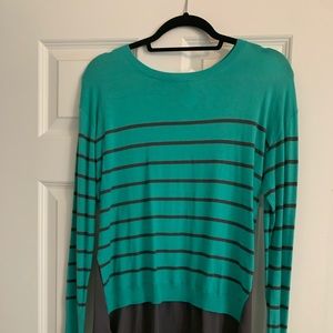 Nordstrom Halogen Teal/Gray Button Back Sweater